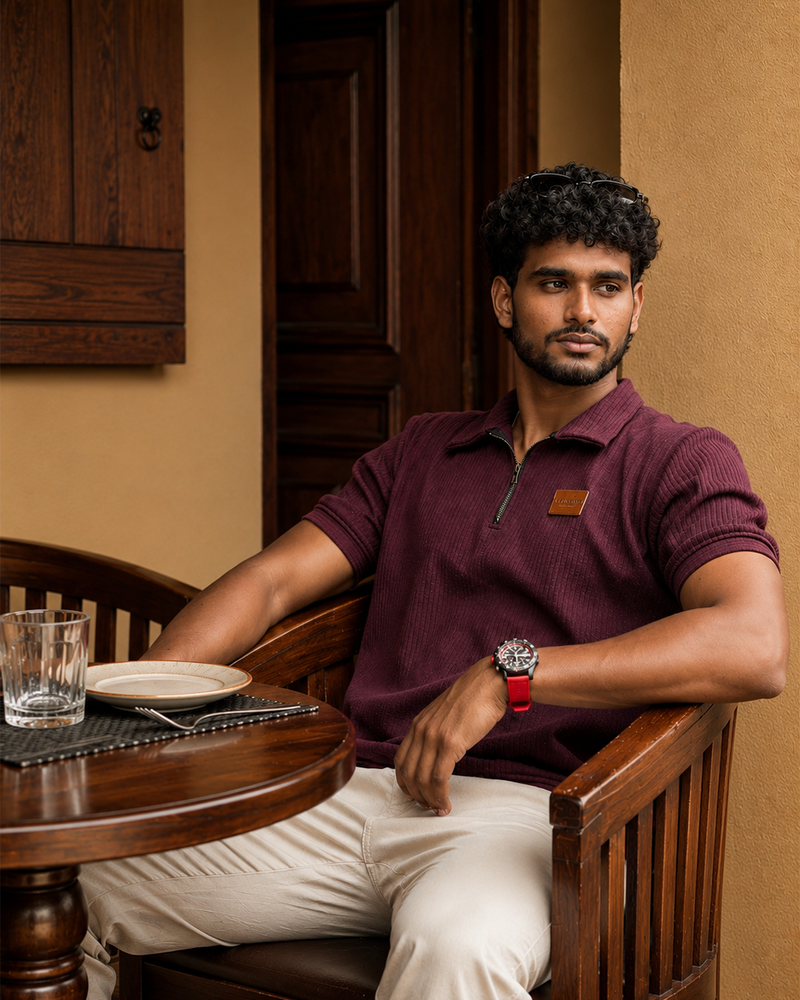 Discipline (White Zip Polo)