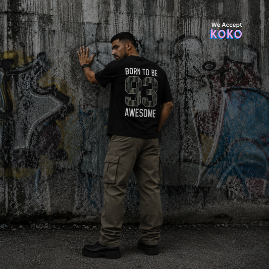 BORN TO BE AWESOME - Oversized Tshirt