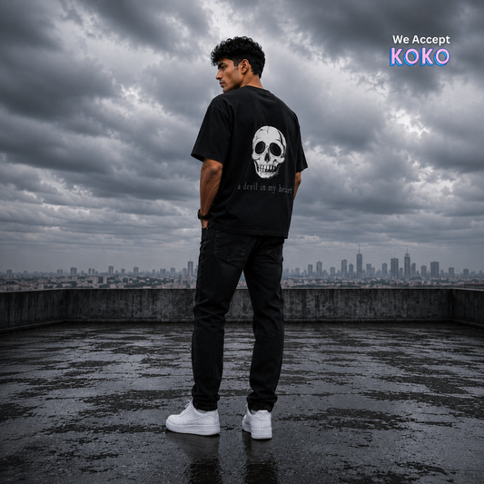 DEVIL HEART - Oversized Tshirt