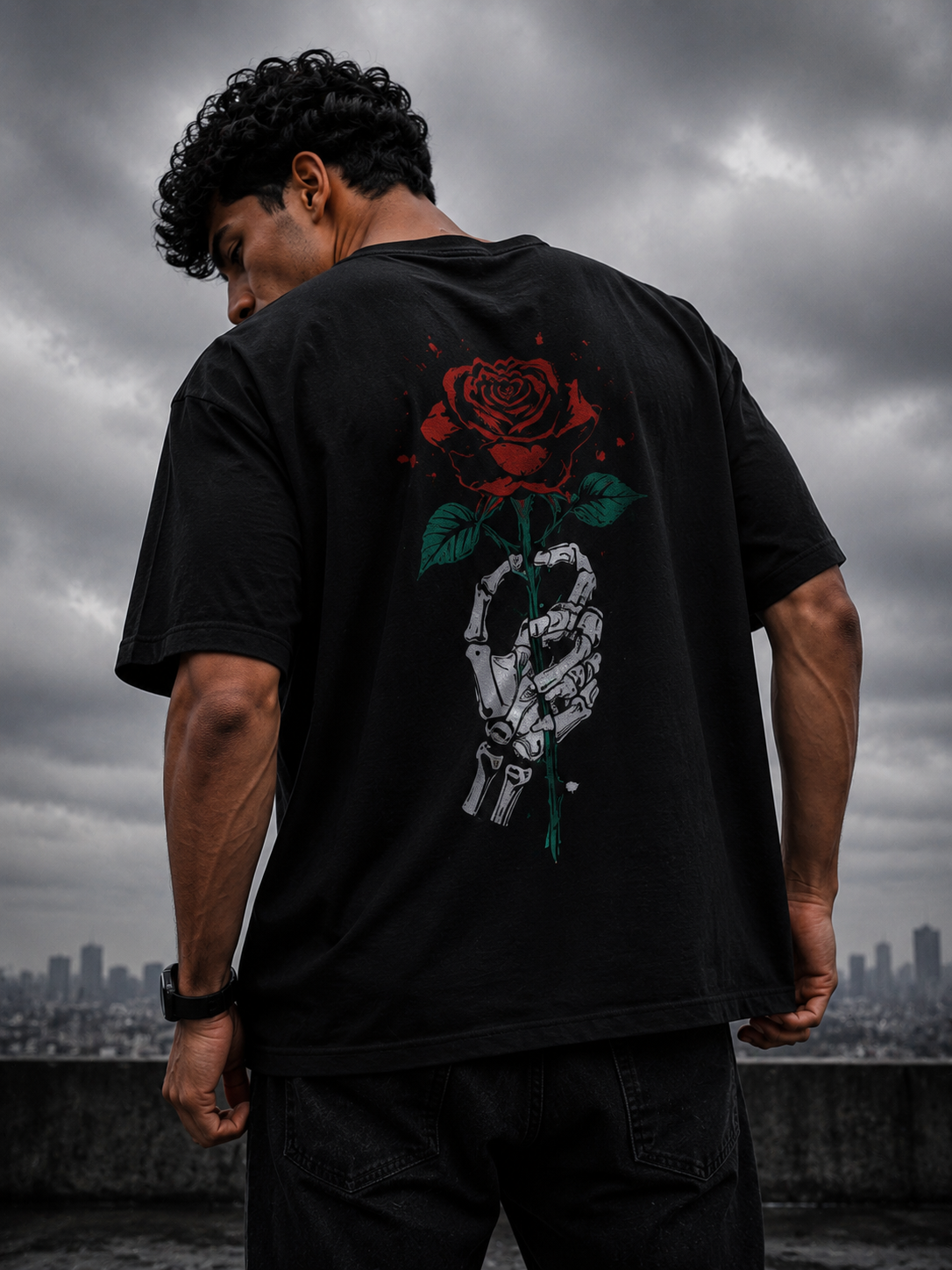 RED ROSE - Oversized Tshirt